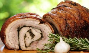 Porchetta allo spiedo